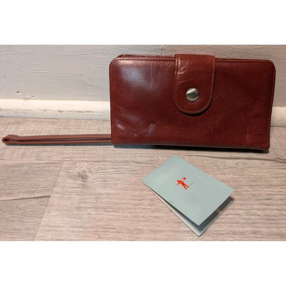 HOBO Handbags - Hobo Leather Danette Continental Wallet Wristlet Glazed Red